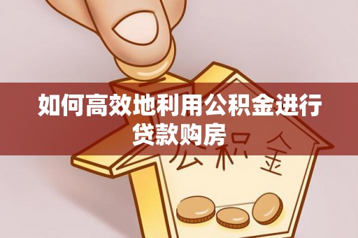 冠县如何高效地利用公积金进行贷款购房